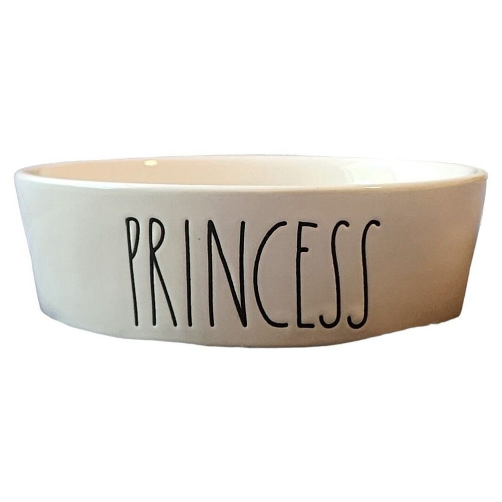 MINT Rae Dunn PRINCESS Artisan Collection by Magenta Cat Food Bowl Water Dish
